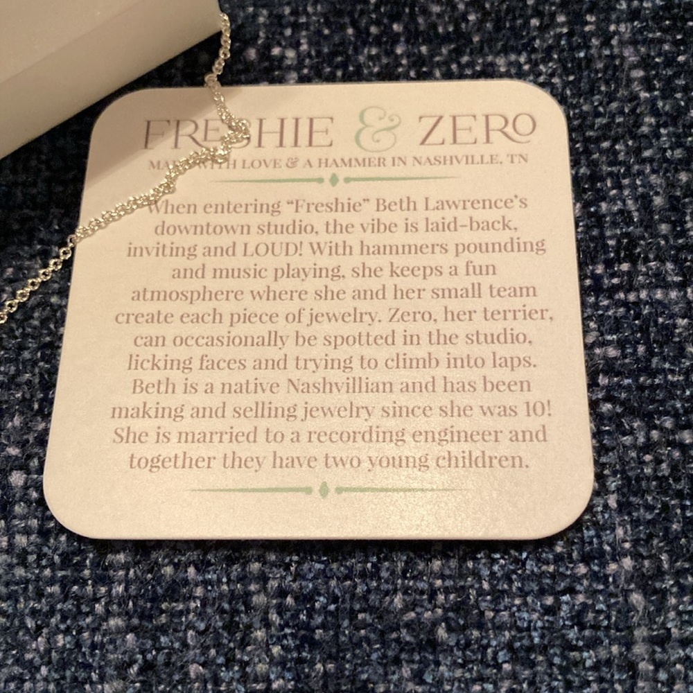 Freshie & Zero Sterling/Brass Necklace, NIB - Picture 3 of 4